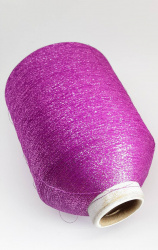 Люрекс, пурпурно розовый, 11000м/100 гр, бобинка 50 грамм - фото