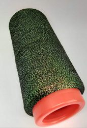 Люрекс, Trademark, ( Франция), зеленый хамелеон, 7500м/100 гр, бобинка 50 грамм - фото